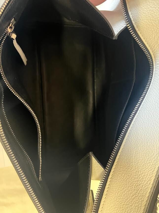 CELINE GRAINED CALFSKIN MEDIUM EDGE SHOULDER BAG WHITE W DUST BAG — view 8
