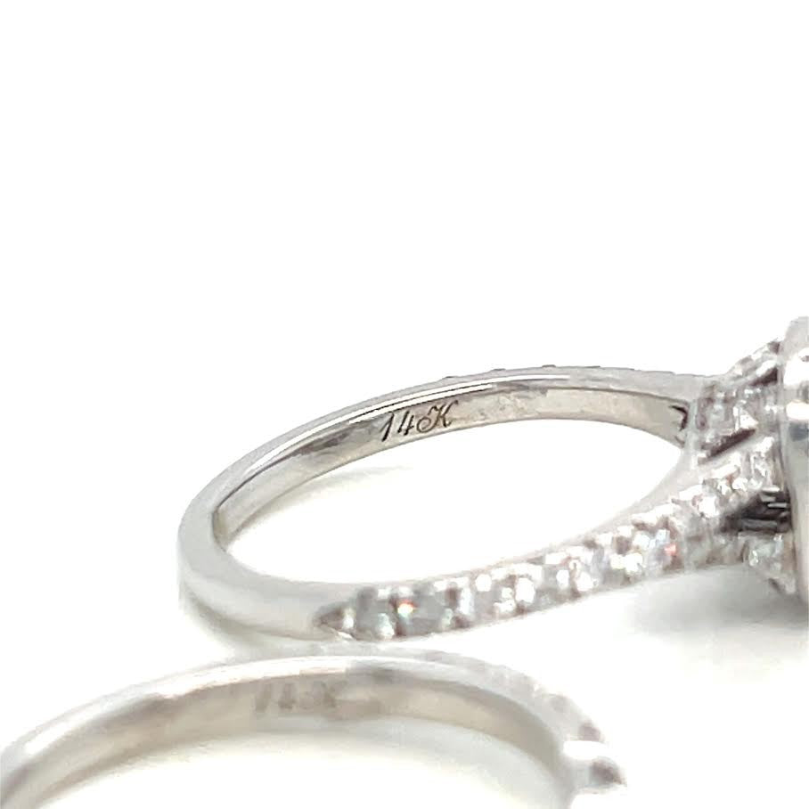 Neil Lane 2 Piece Wedding/engagement Diamond Ring Set 14K White Gold Size 5.75 (view 12)