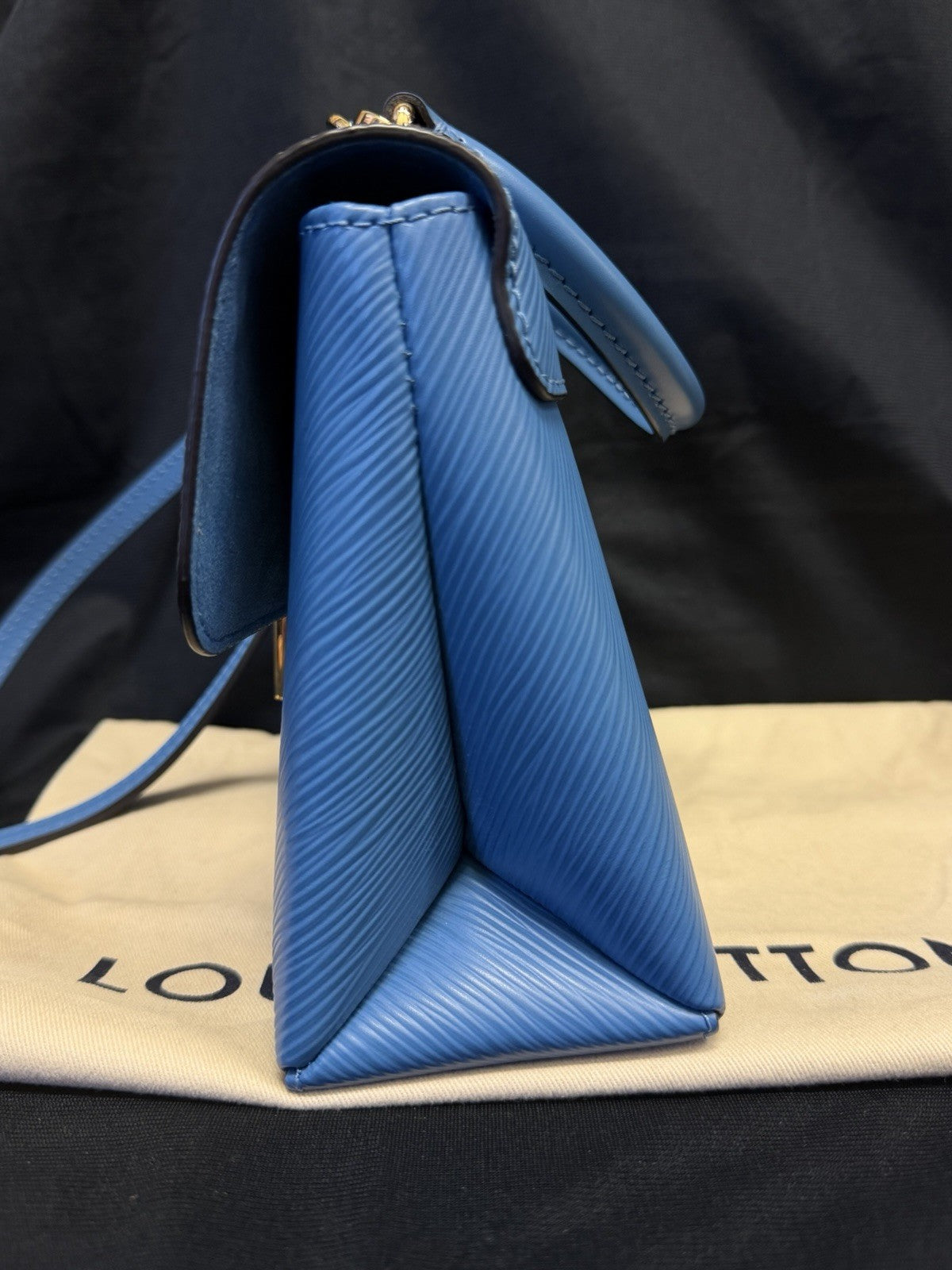 Louis Vuitton Locky BB Epi Leather Blue Top Handle Bag & Removable Strap (view 5)