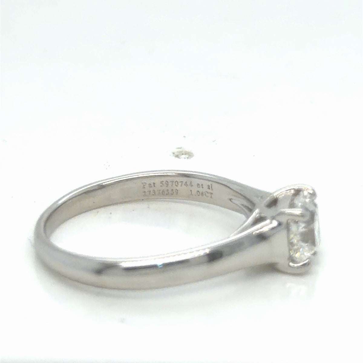 Tiffany & Co. Lucida Ring Set PT950 1.06ct Solitare & Channel Set Band Size 7.5 (view 10)