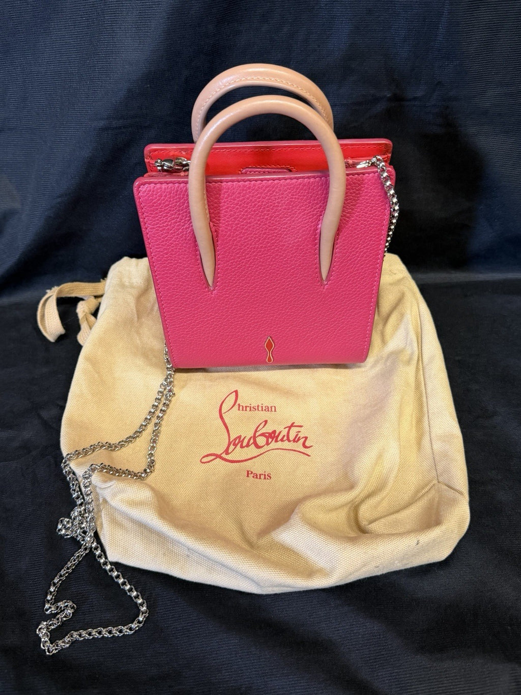 Christian Louboutin Nano Paloma Bag Pink Removable Chain Strap (view 17)