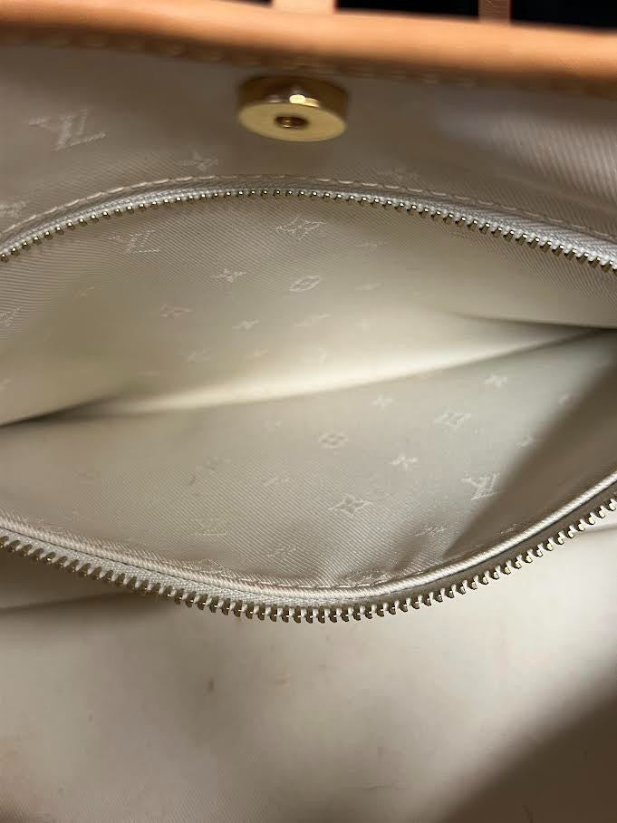 Louis Vuitton Monogram Jaquard Carryall PM Shoulder Bag, Pouch & Mirror Name Tag (view 9)
