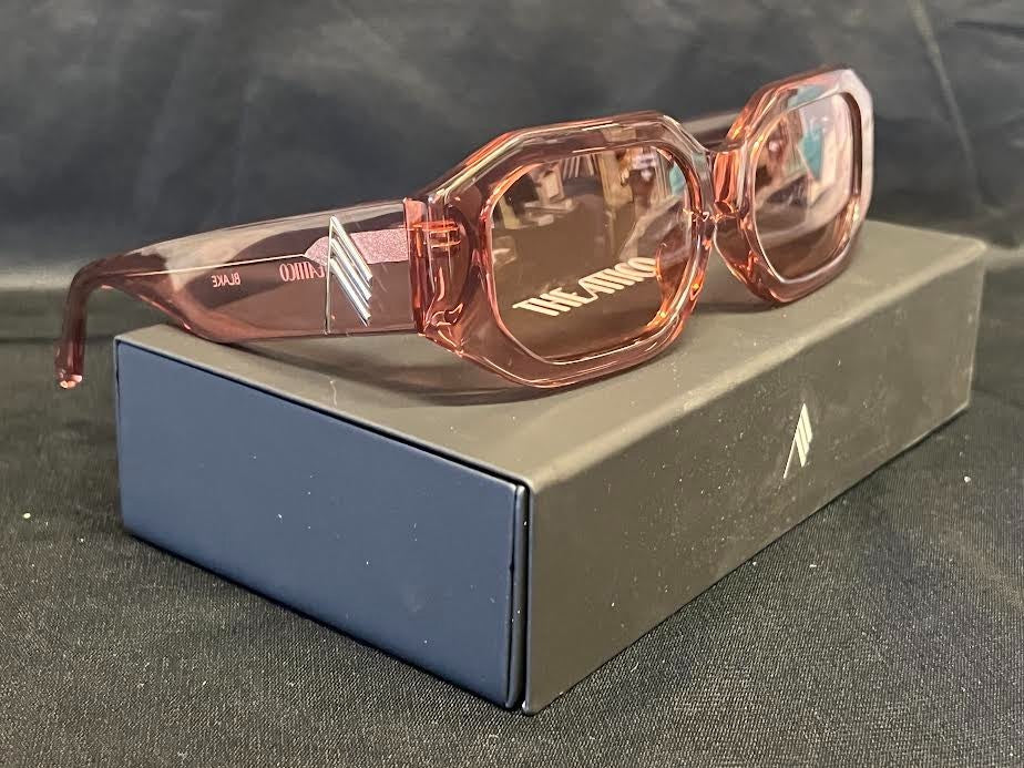 The Attico x Linda Farrow Blake Sunglasses Peach ATTICO45C6SUN 56-19-140mm (view 6)