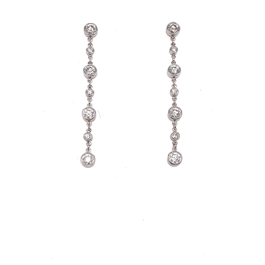 1.40tcw Tiffany & Co. Diamonds by the Yard Platinum Drop Dangle Earrings (view 1)