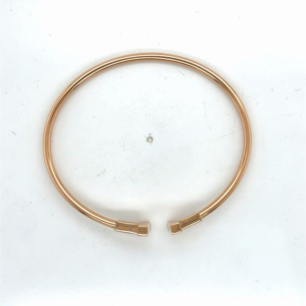 Tiffany & Co. T Wire Bracelet 18k Rose Gold Size Medium 6.25 in (view 16)