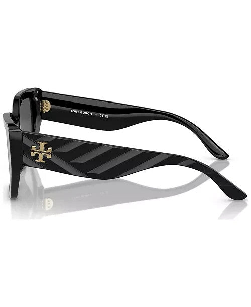 TORY BURCH SUNGLASSES TY7187U 170987 BLACK FRAME SOLID GREY LENS 140mm — view 5