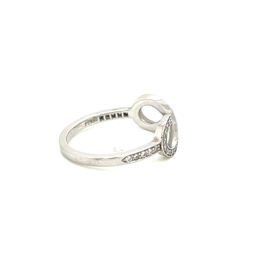 Tiffany & CO Platinum and Diamond Infinity Ring Size 4.5 (view 4)