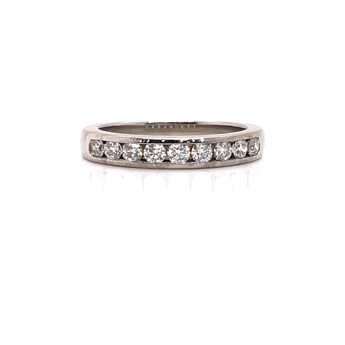 0.33ctw Tiffany & Co. Platinum 950 Diamond Wedding Band Ring Size 4.5 MSRP $3500 (view 2)
