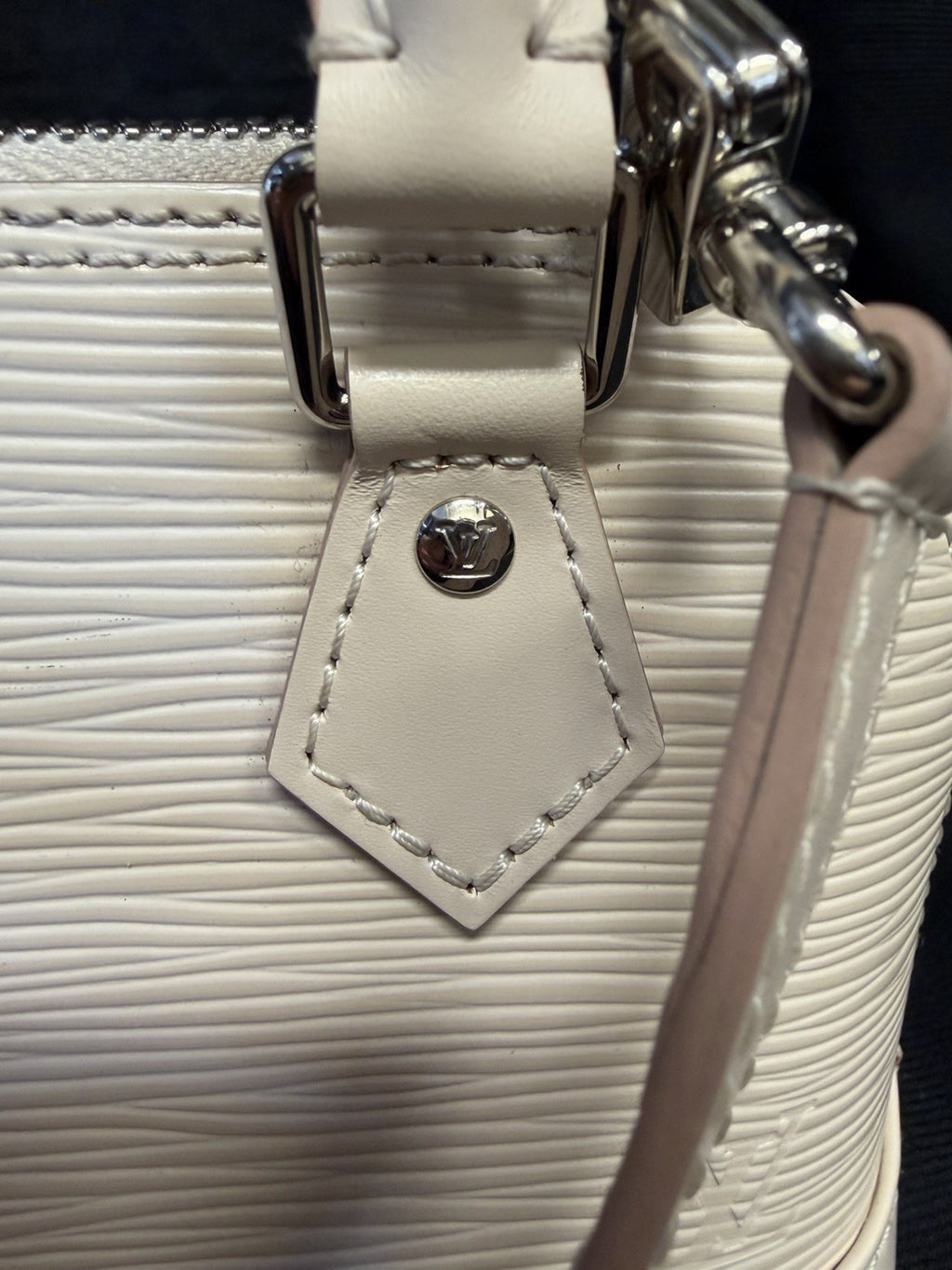 Louis Vuitton Nano Alma Epi Leather Quartz (Cream/Beige) Crossbody Handbag (view 12)