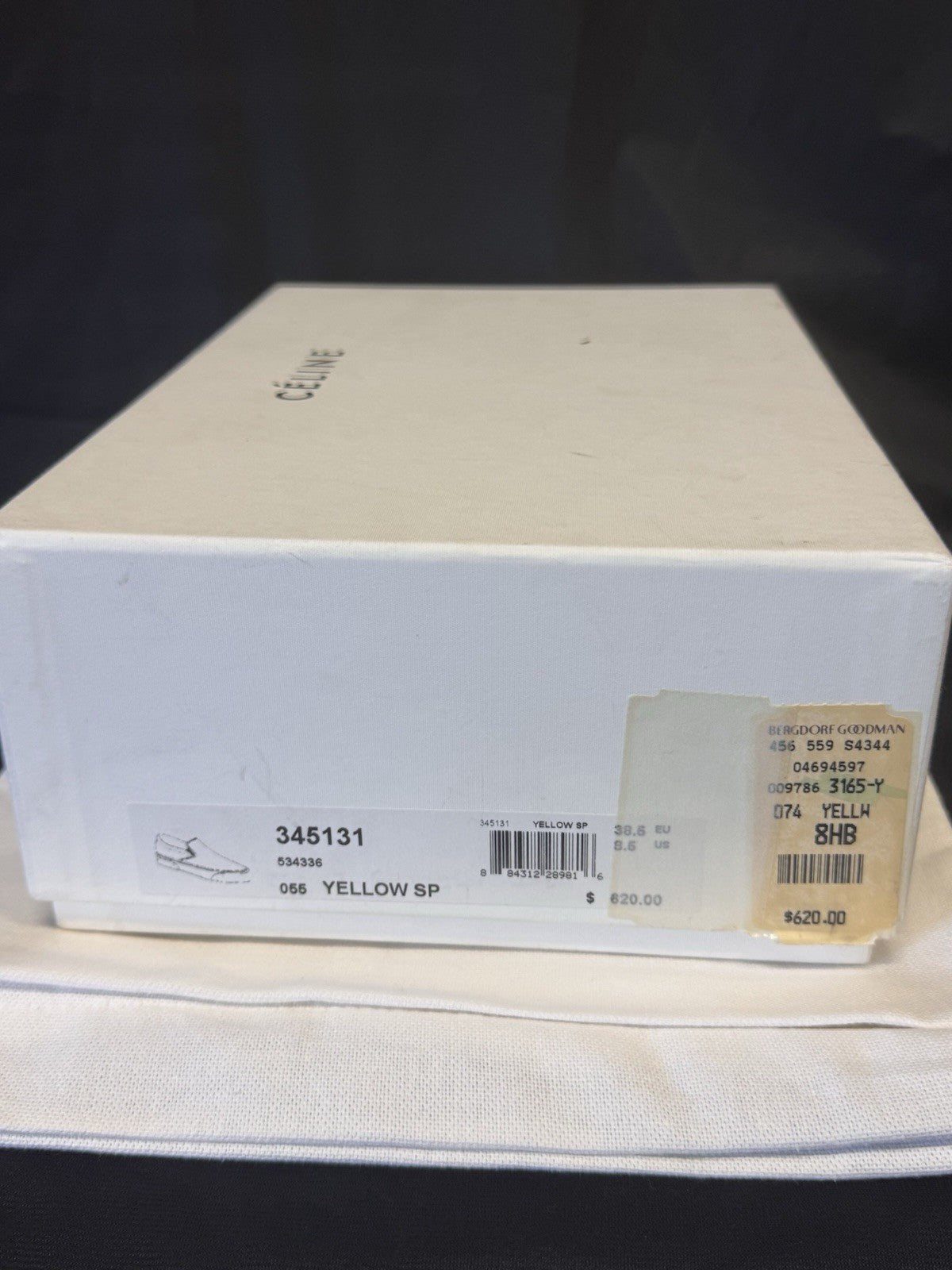 Celine Yellow Leather Slip ON Sneakers 345131 Size EU 38.5/ US 8.5 (view 12)