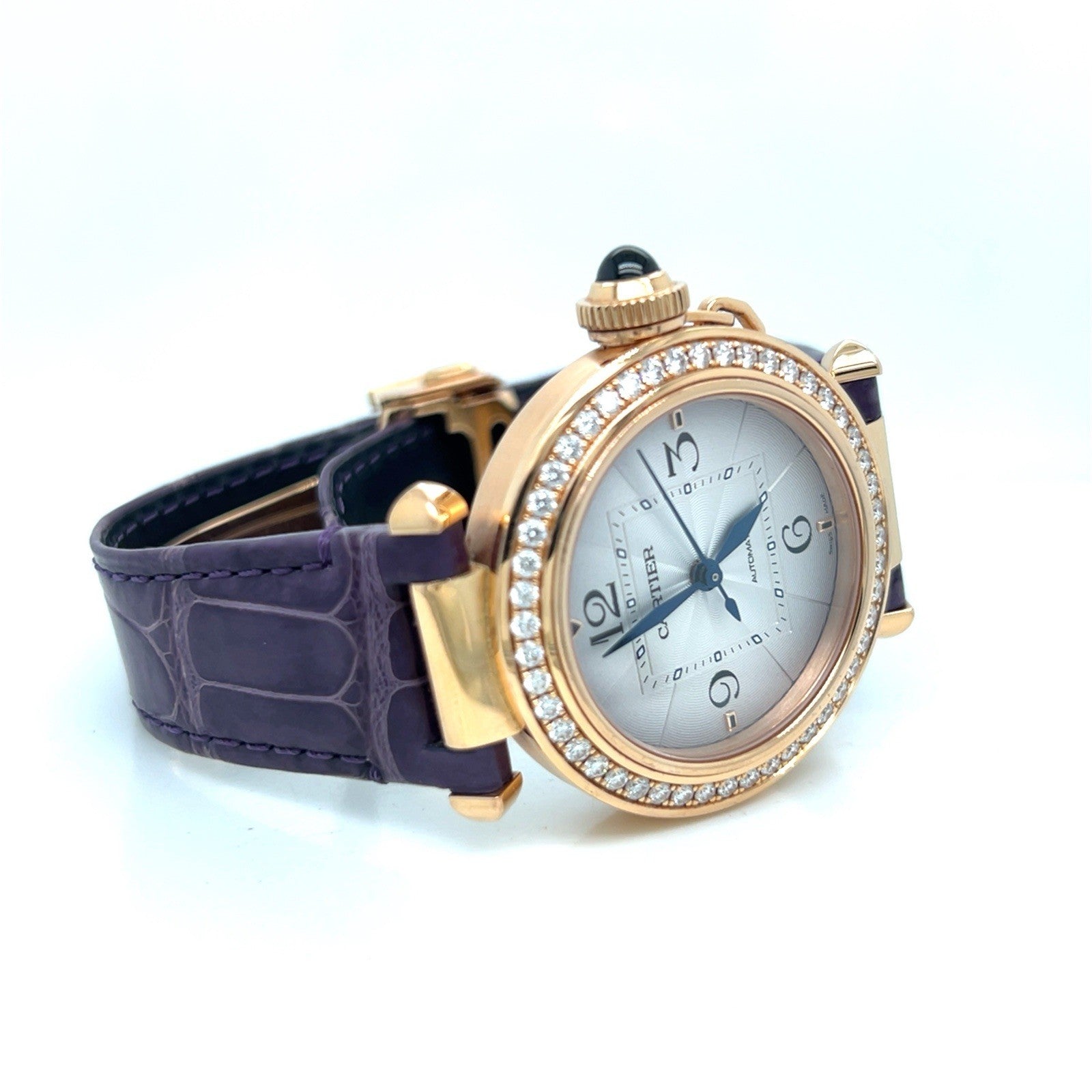 CARTIER PASHA 35MM 18K ROSE GOLD DIAMOND BEZEL WJPA0012 EXTRA STRAPS, BOX — view 3