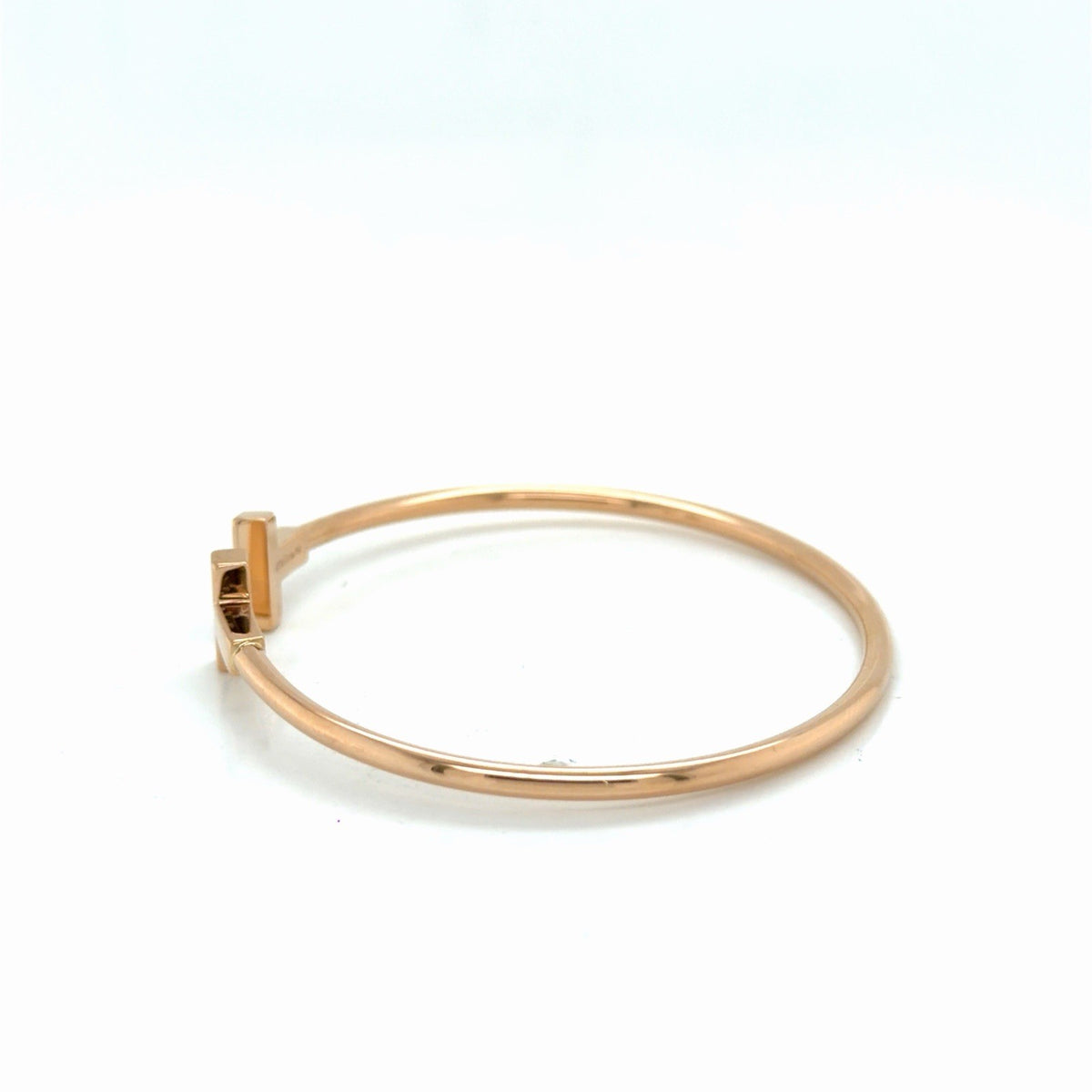 Tiffany & Co. T Wire Bracelet 18k Rose Gold Size Medium 6.25 in (view 11)