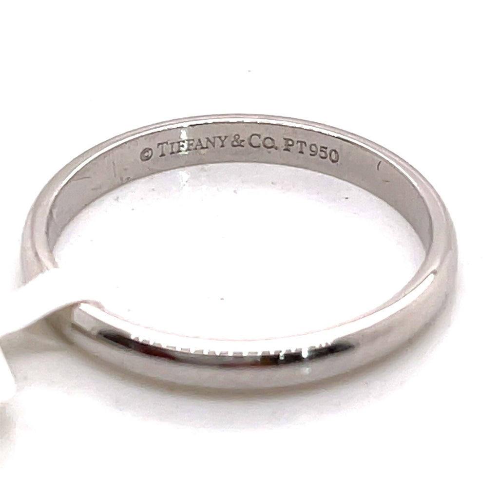 Tiffany & Co. Platinum 950 2mm Classic Band Ring Size 4.75 Retail $850 (view 2)