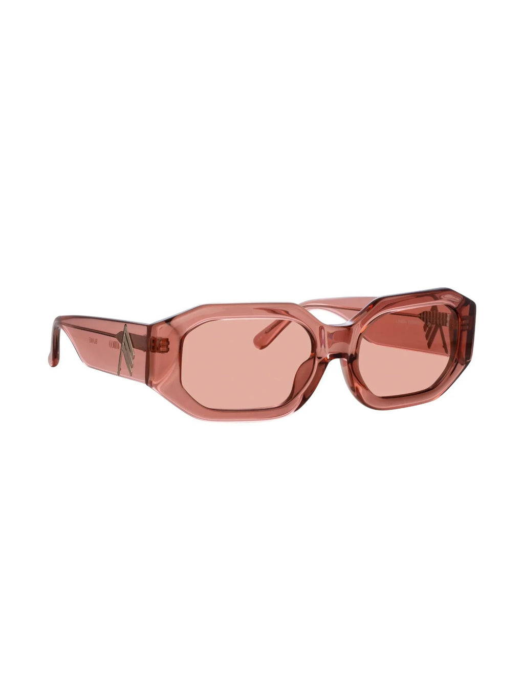 The Attico x Linda Farrow Blake Sunglasses Peach ATTICO45C6SUN 56-19-140mm (view 2)