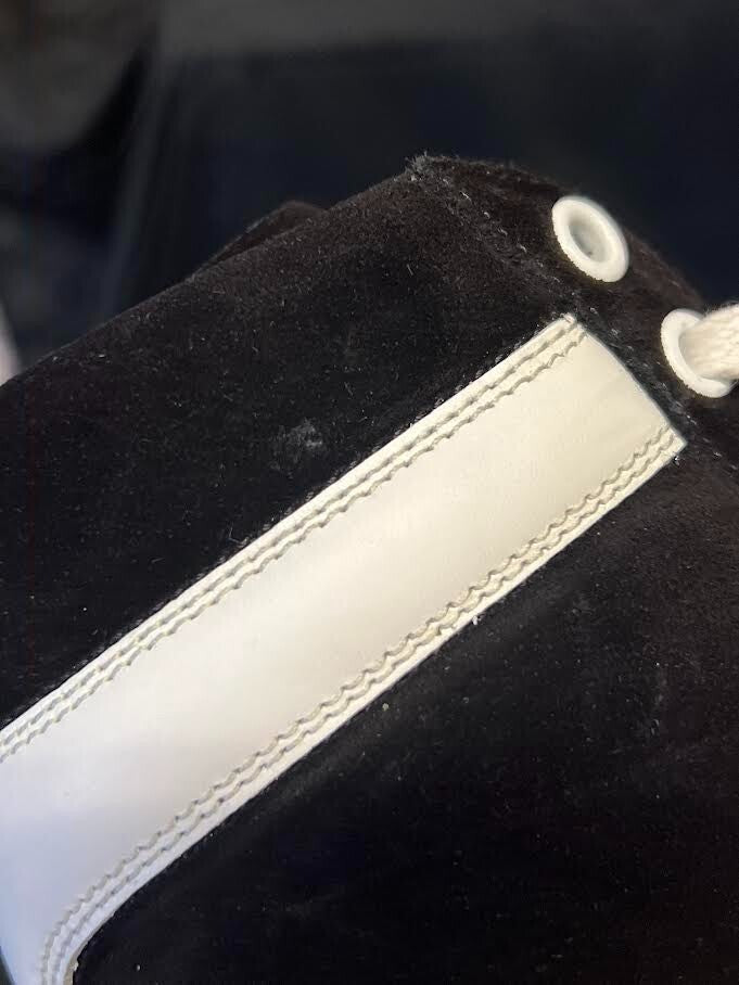 Saint Laurent SL/O2H High Top Sneakers Black and White Suede Size 39 (us 6) (view 16)