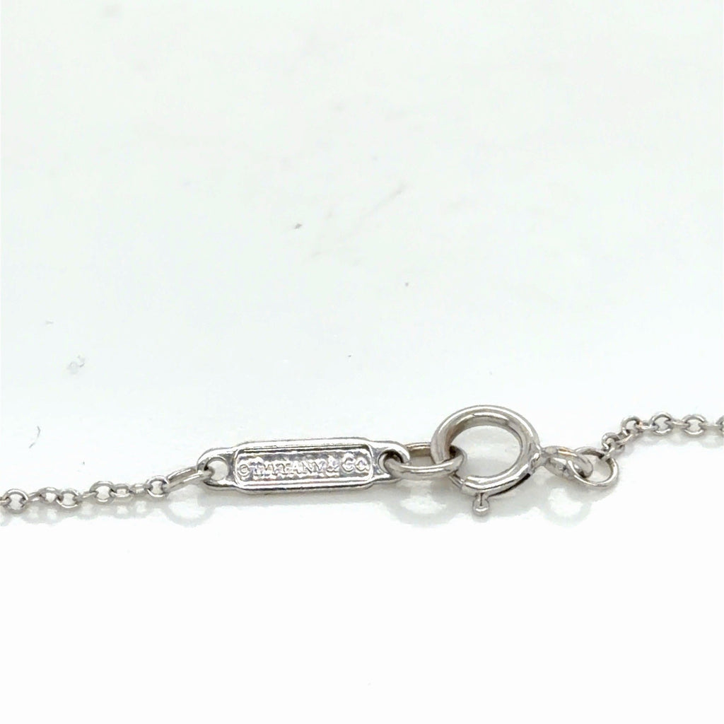 Tiffany & Co 18K WHITE GOLD necklace 1837 collection w/diamond 17in long & POUCH (view 5)