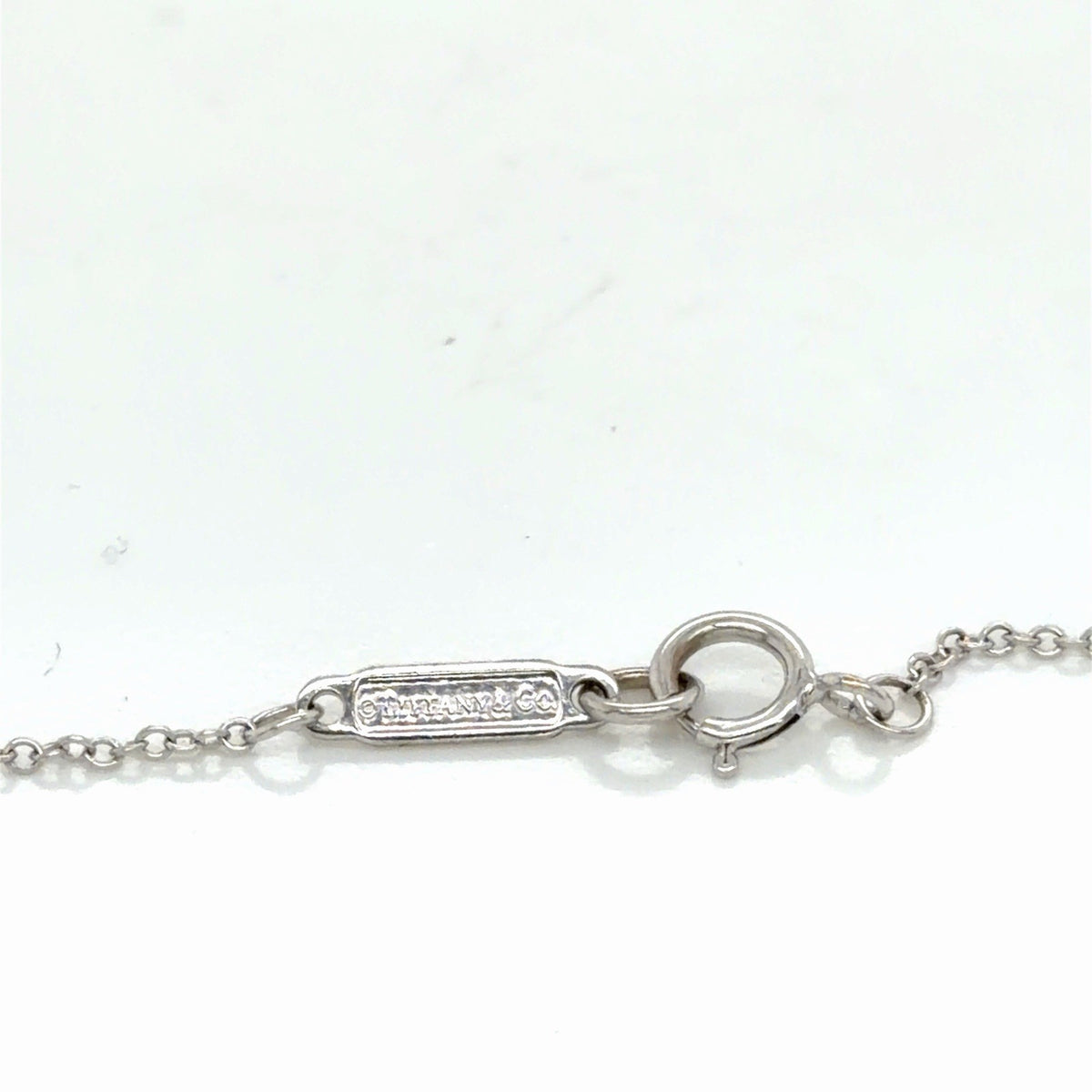 Tiffany & Co 18K WHITE GOLD necklace 1837 collection w/diamond 17in long & POUCH (view 5)