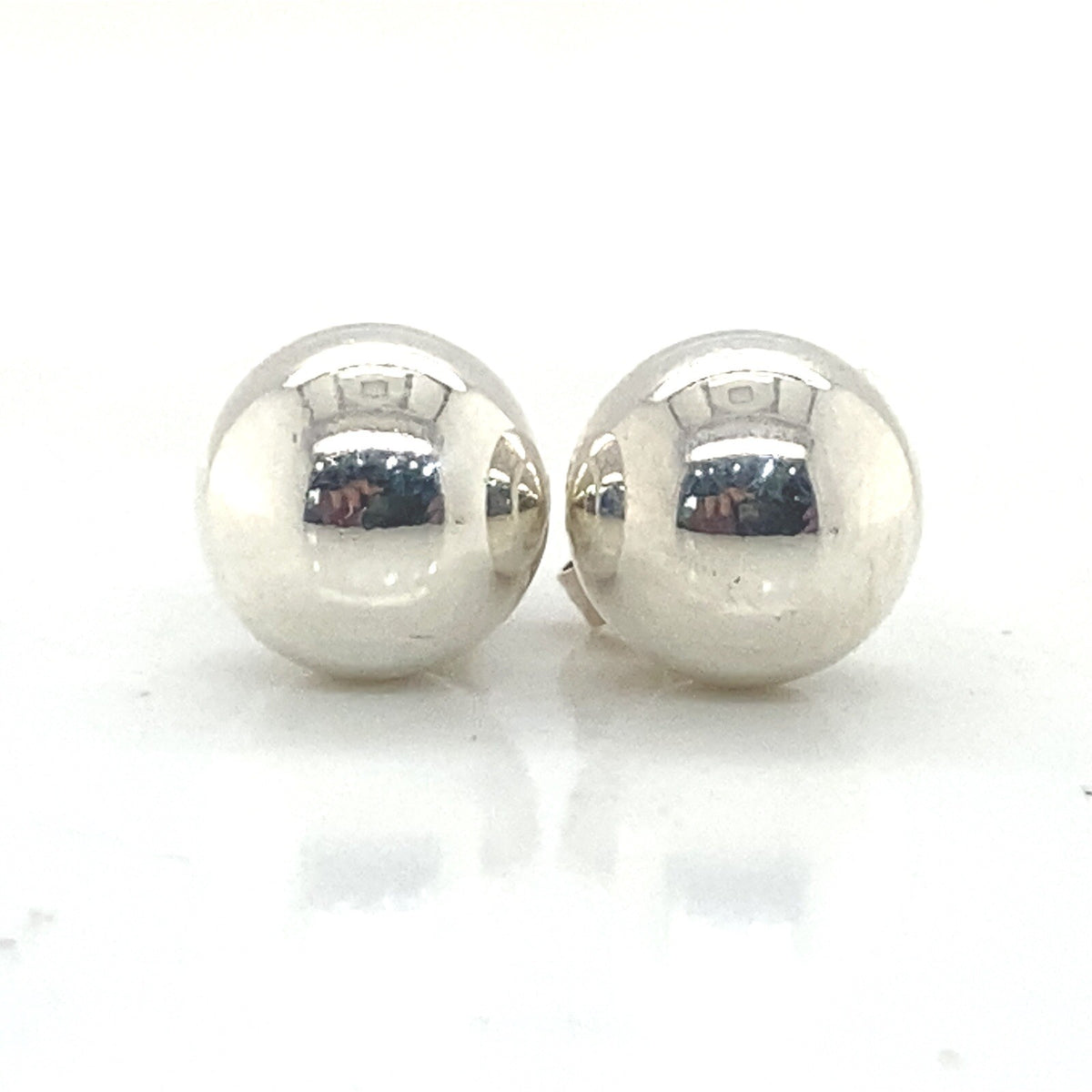 Tiffany & Co. Sterling Silver 10mm Bead Ball Stud Earrings (view 1)