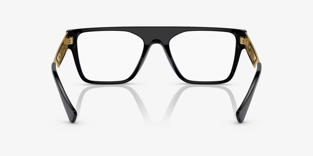 Versace Rectangle Eyeglasses VE 3326U GB1 Black/Gold Frame, Demo Lens 145mm — view 4
