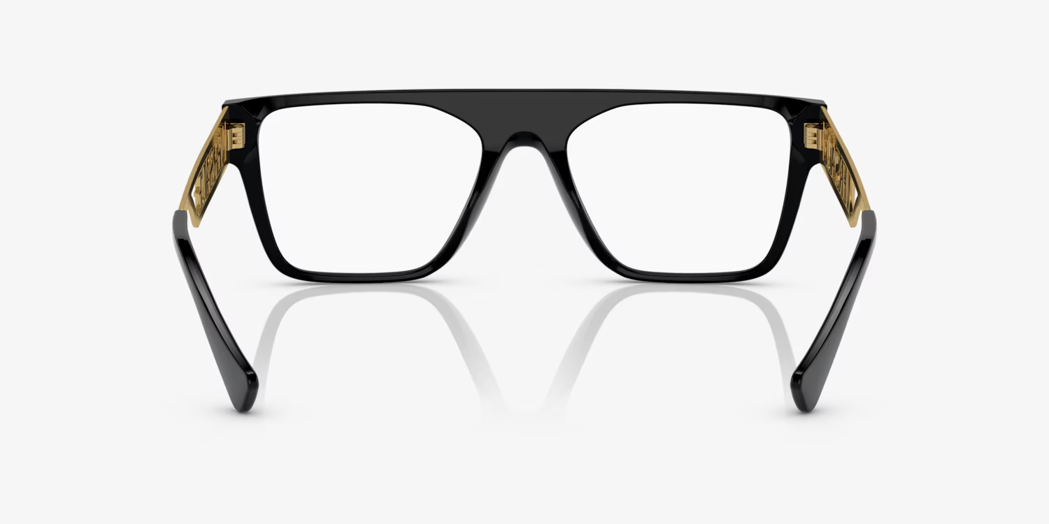 Versace Rectangle Eyeglasses VE 3326U GB1 Black/Gold Frame, Demo Lens 145mm — view 4