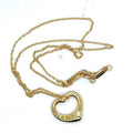 Tiffany & Co. 18K Yellow Gold 16mm Open Heart 5 Yellow Diamond Pendant 16 (view 1)