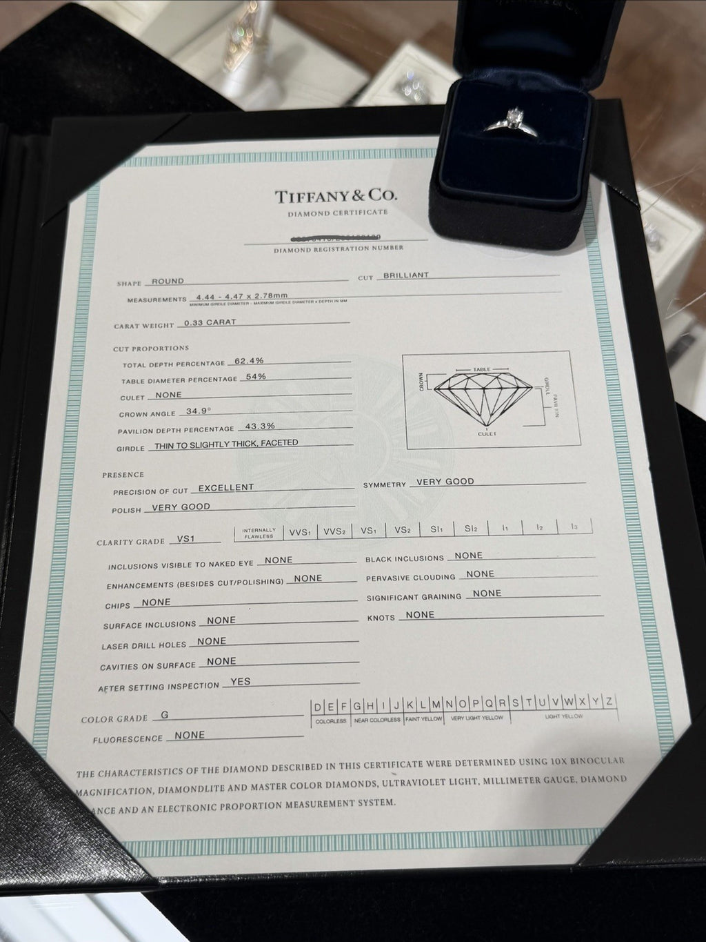 Tiffany & Co. 0.33ct Round Brilliant Diamond Solitaire Engagement Ring Size 4.5 (view 15)