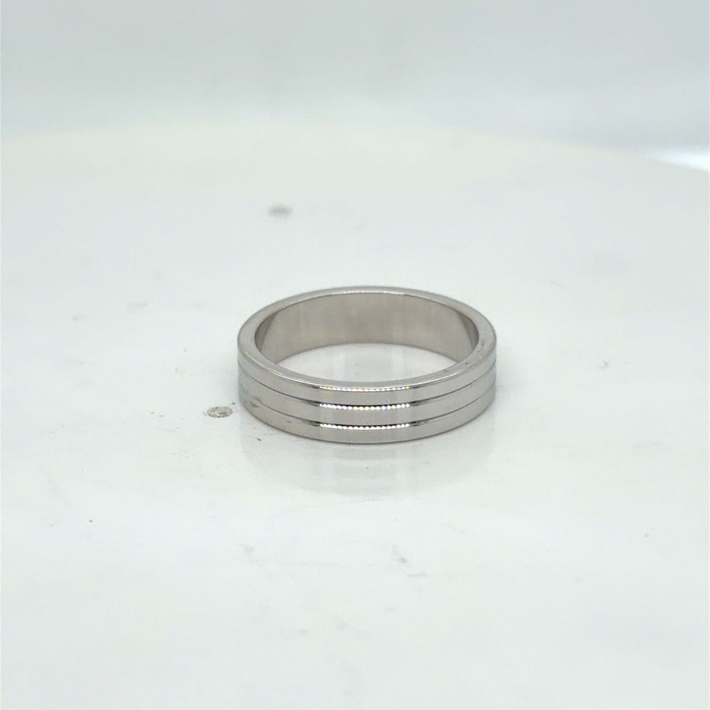 Cartier Vendome Louis Wedding Band Ring 18k White Gold Au 750 Size 56 (US 7.5) (view 6)