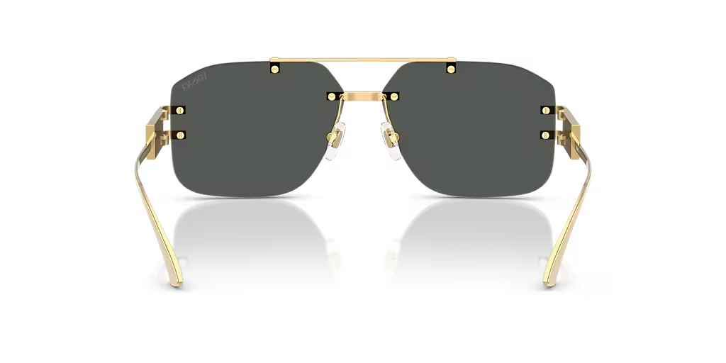 VERSACE SUNGLASSES VE2275 100287 GOLD FRAME DARK GREY LENS 140mm — view 4