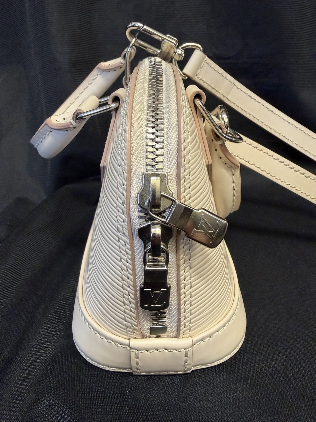 Louis Vuitton Nano Alma Epi Leather Quartz (Cream/Beige) Crossbody Handbag (view 5)