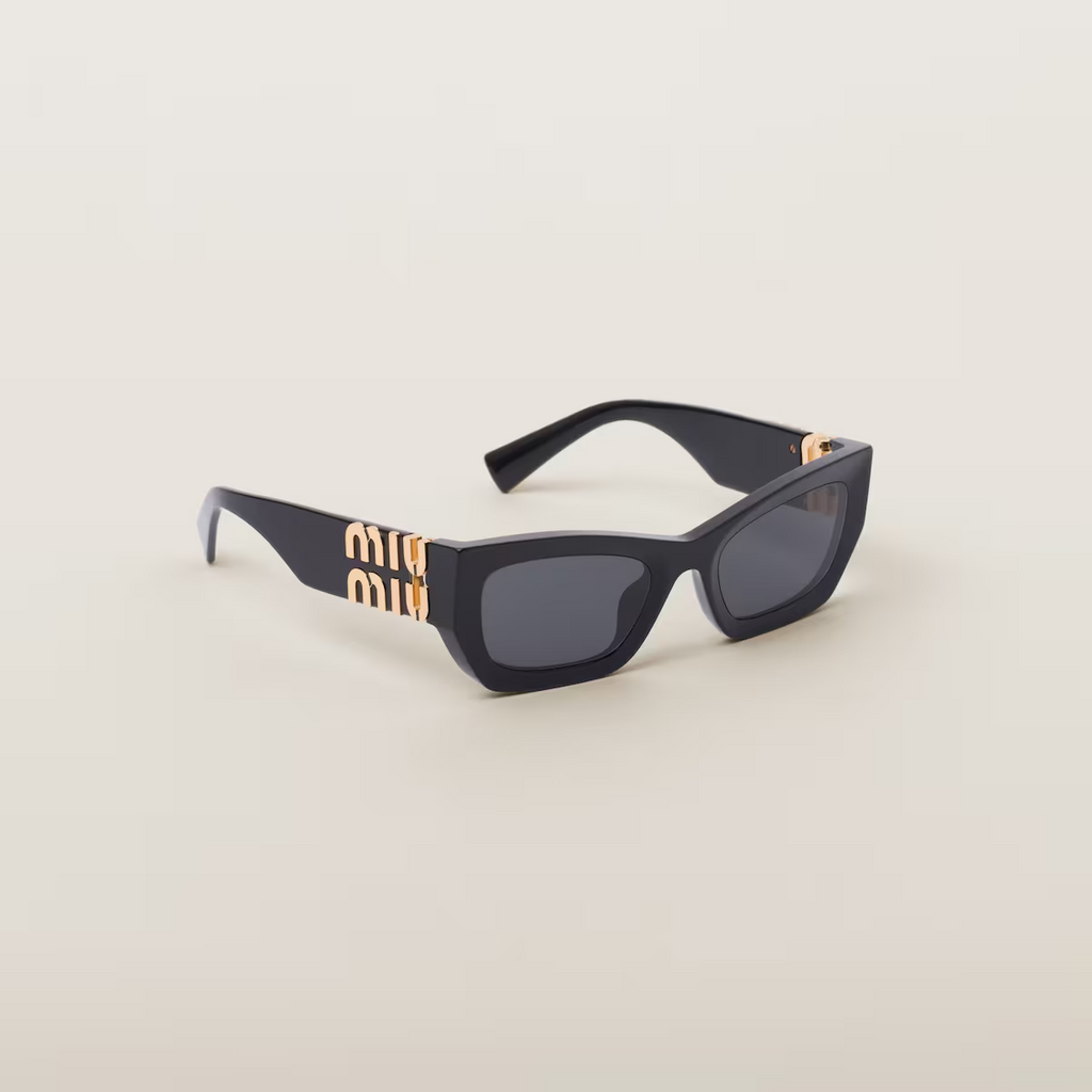 New Miu Miu Glimpse 09WS Black with Dark Grey Lenses Sunglasses (view 2)