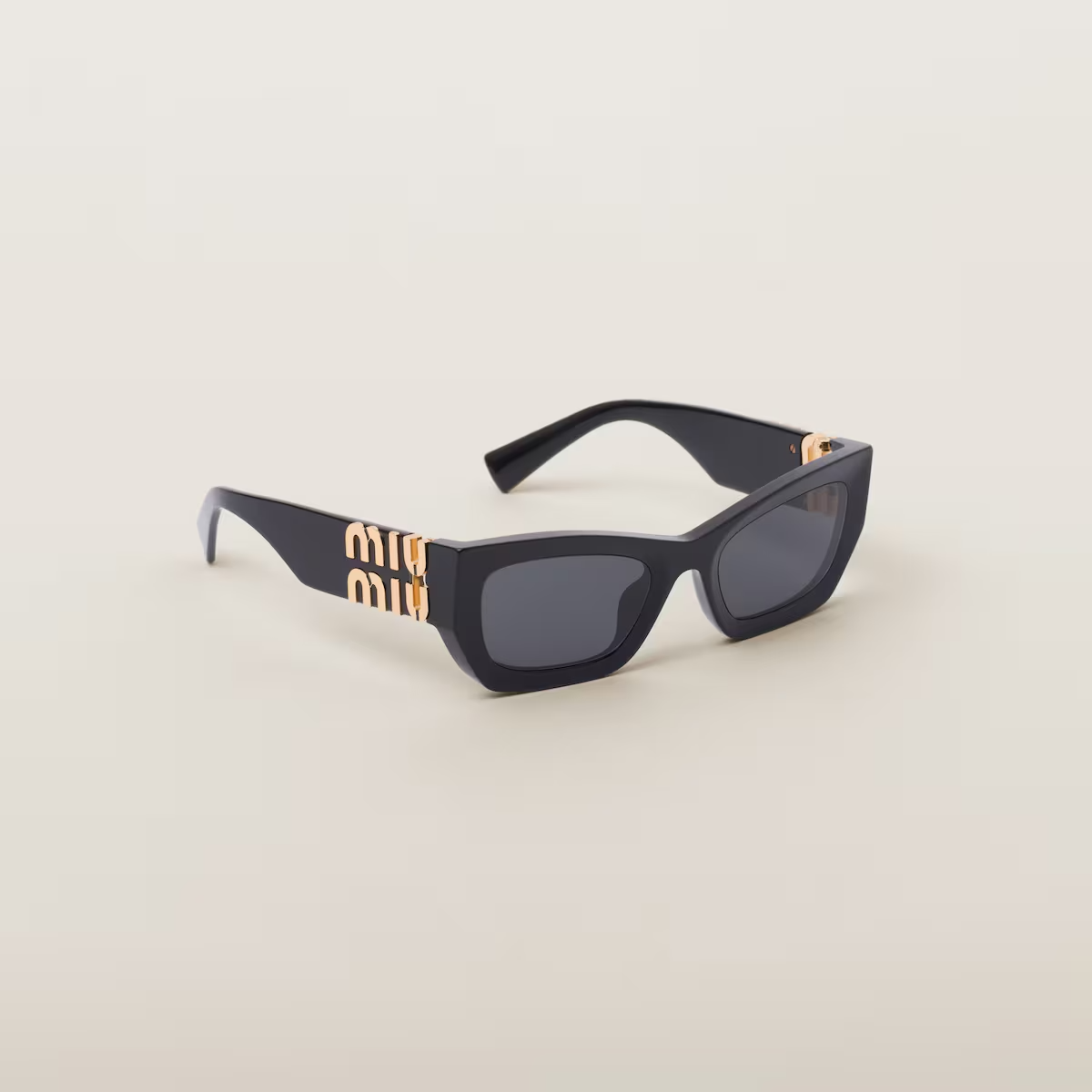 New Miu Miu Glimpse 09WS Black with Dark Grey Lenses Sunglasses (view 2)