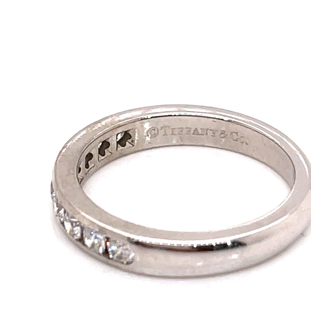 0.33ctw Tiffany & Co. Platinum 950 Diamond Wedding Band Ring Size 4.5 MSRP $3500 (view 3)