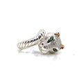 Effy Sterling SIlver 14k Rose Gold Diamond Tsavorite Panther Ring Size 7.5 — Certified Authentic | San Diego Jewelry Buyers