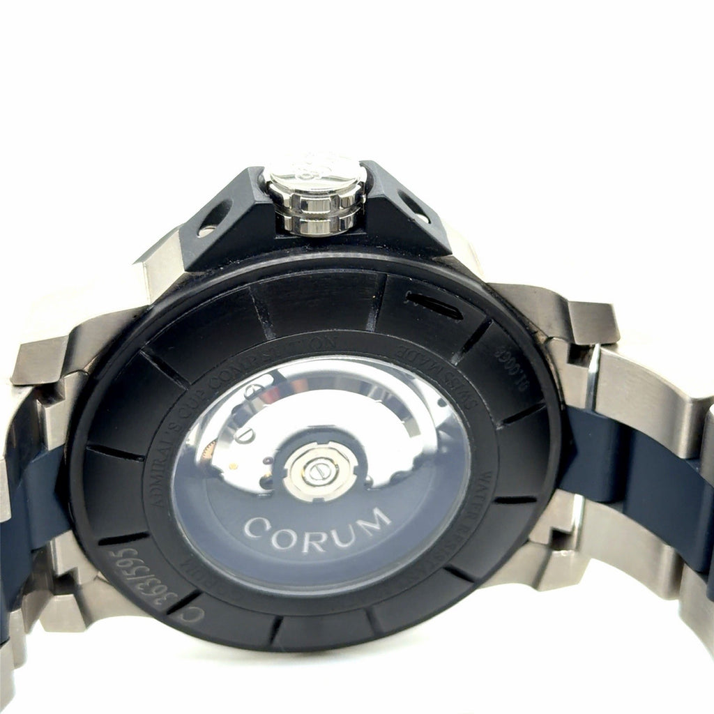 Corum Admiral's Cup Chronograph Challenger 48mm Stainless Steel Black, Blue (view 6)