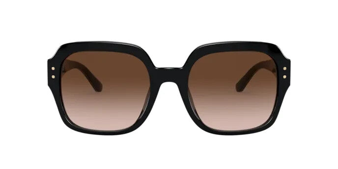 TY7143U TORY BURCH SQUARE SUNGLASSES BLACK FRAME DARK BROWN GRADIENT LENS 140MM — view 2