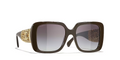 Chanel Square Sunglasses CH5532 1460S6 Brown Frame Gradient Gray Lens 140mm — Certified Authentic | San Diego Jewelry Buyers