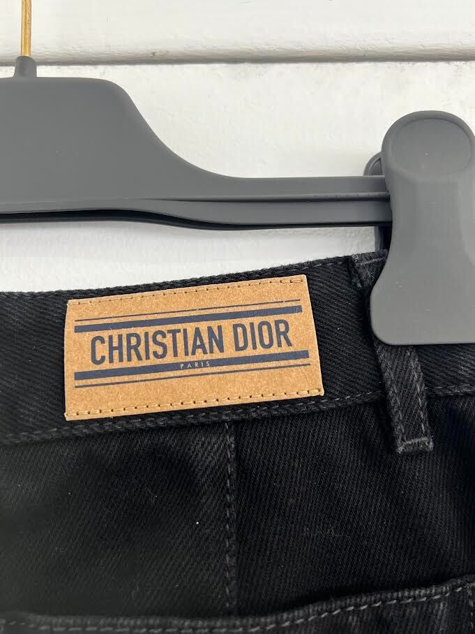 CHRISTIAN DIOR FLARED DENIM PANTS BLACK SIZE 34 (US 0) 512P04A3039 9000 NOIR4