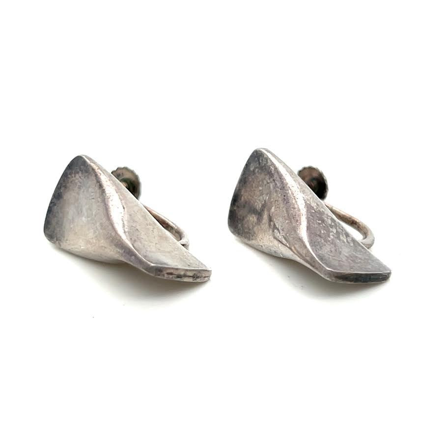 GEORG JENSEN VINTAGE SCREW/CLIP ON EARRING STERLING SILVER 925 116B 1960's ERA — Certified Authentic | San Diego Jewelry Buyer
