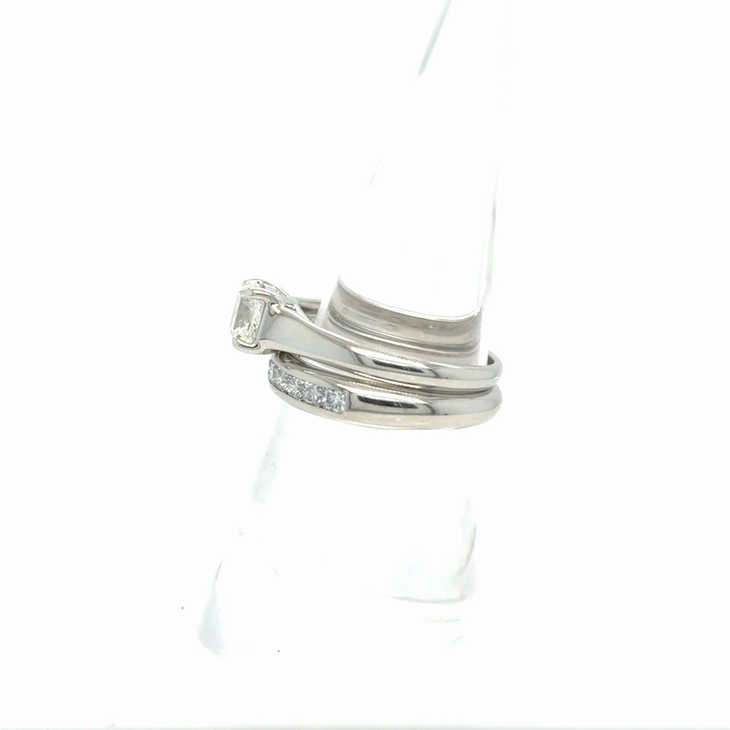 Tiffany & Co. Lucida Ring Set PT950 1.06ct Solitare & Channel Set Band Size 7.5 (view 7)