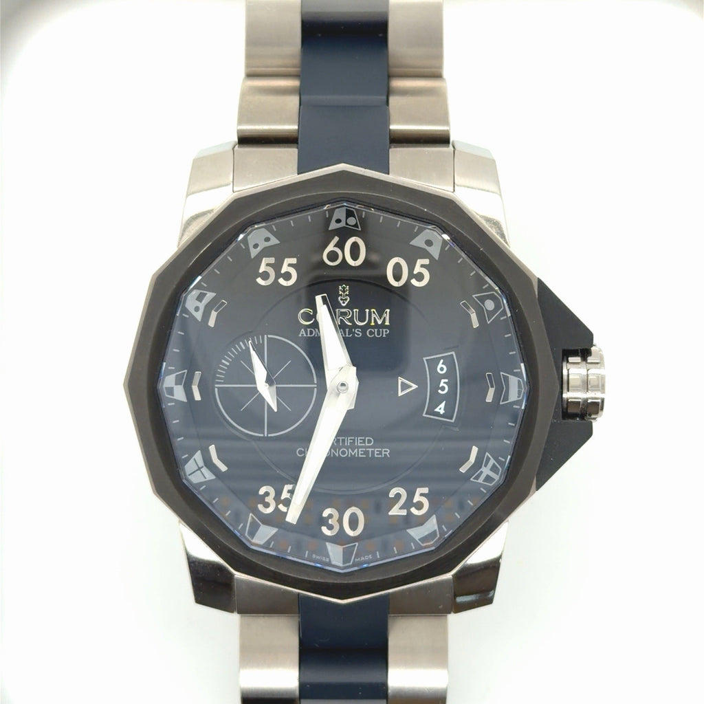 Corum Admiral's Cup Chronograph Challenger 48mm Stainless Steel Black, Blue (view 2)