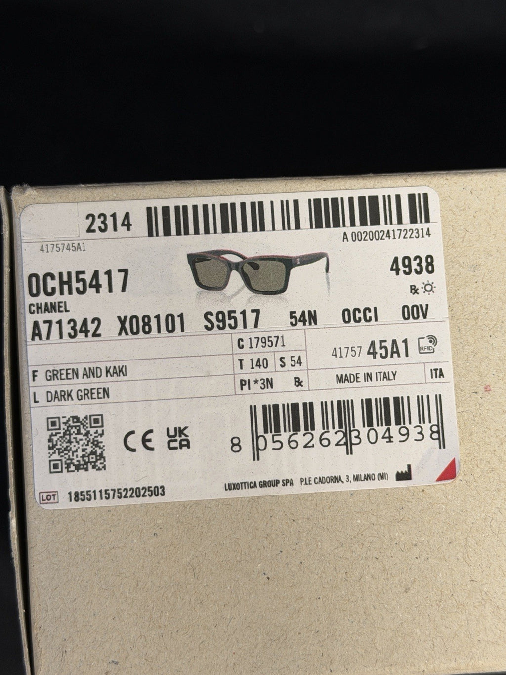 Chanel Sunglasses CH5417 Green And Kaki Dark Green (view 6)