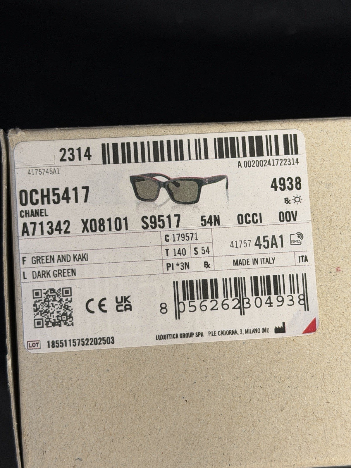 Chanel Sunglasses CH5417 Green And Kaki Dark Green (view 6)