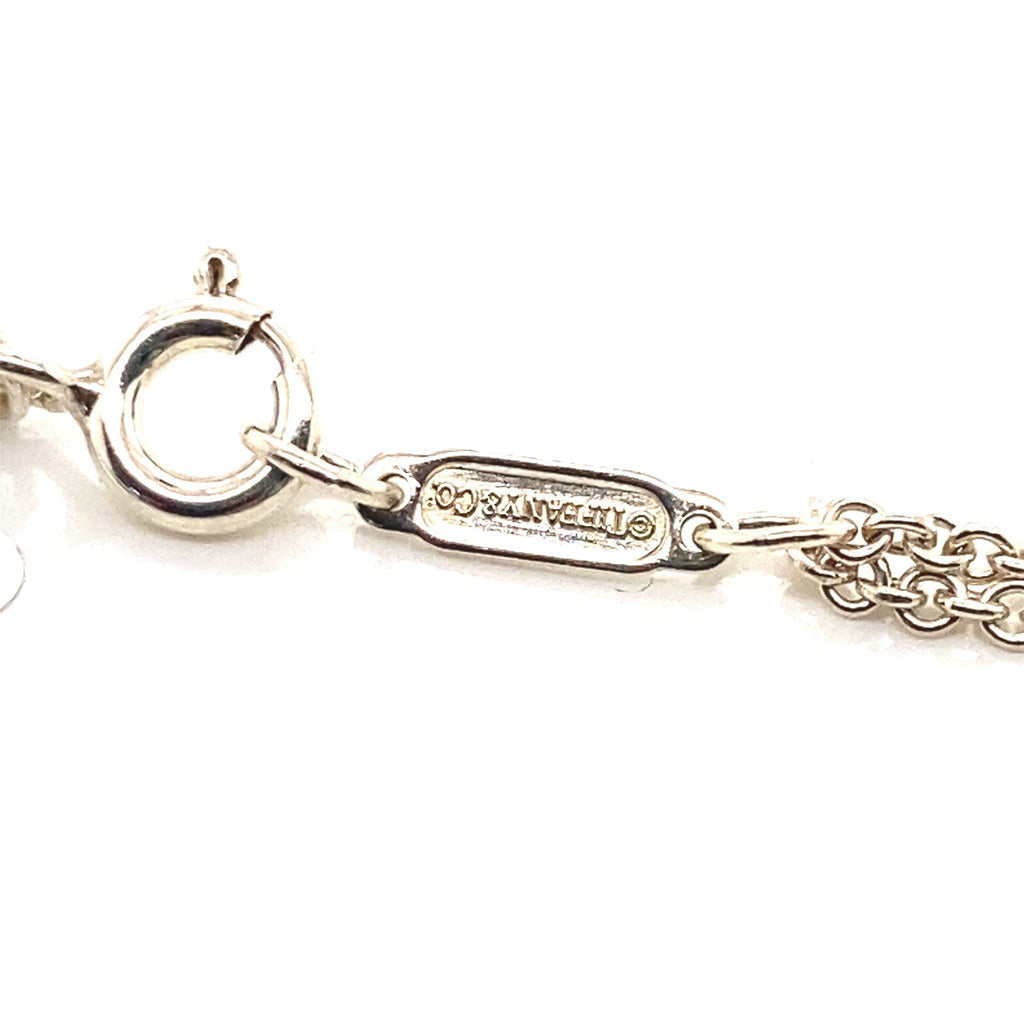 Original! Tiffany & Co fine silver double chain infinity necklace 18 inch (view 3)