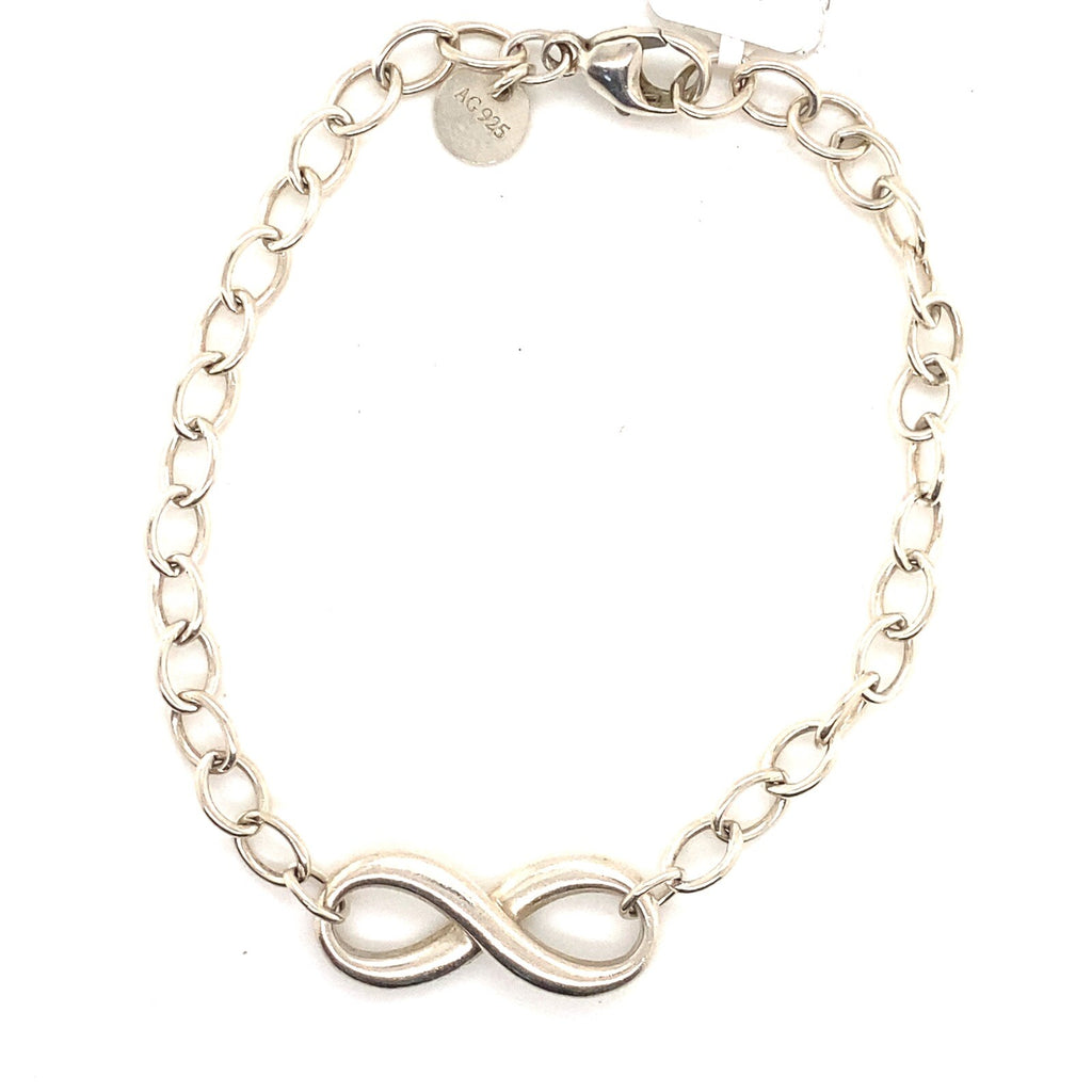 Tiffany & Co. Original Tiffany & Co infinity Sterling silver bracelet 7.25 inch — Certified Authentic | San Diego Jewelry Buy