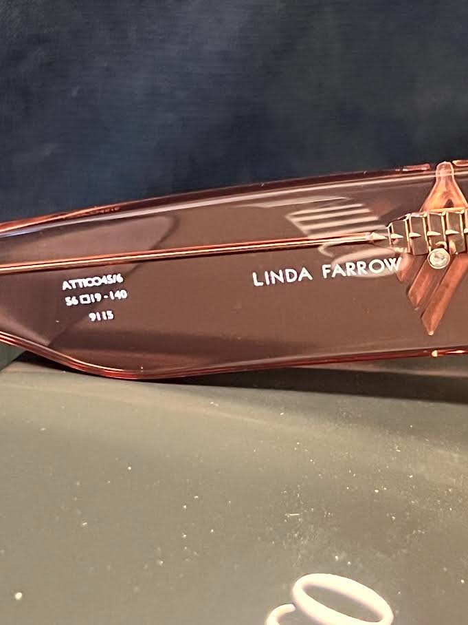 The Attico x Linda Farrow Blake Sunglasses Peach ATTICO45C6SUN 56-19-140mm (view 7)