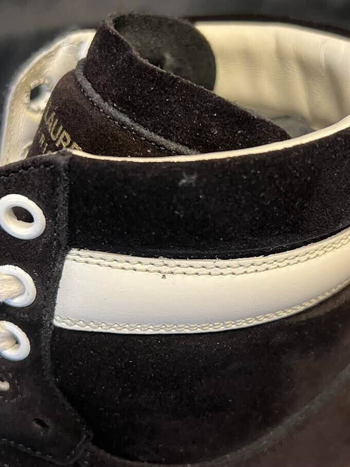 Saint Laurent SL/O2H High Top Sneakers Black and White Suede Size 39 (us 6) (view 18)