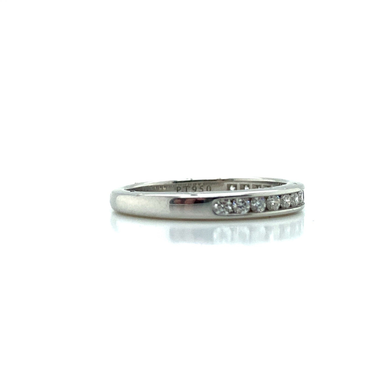 Tiffany & Co. 3mm 0.33tcw Platinum and Diamond Novo Band Ring Size 5 (view 2)