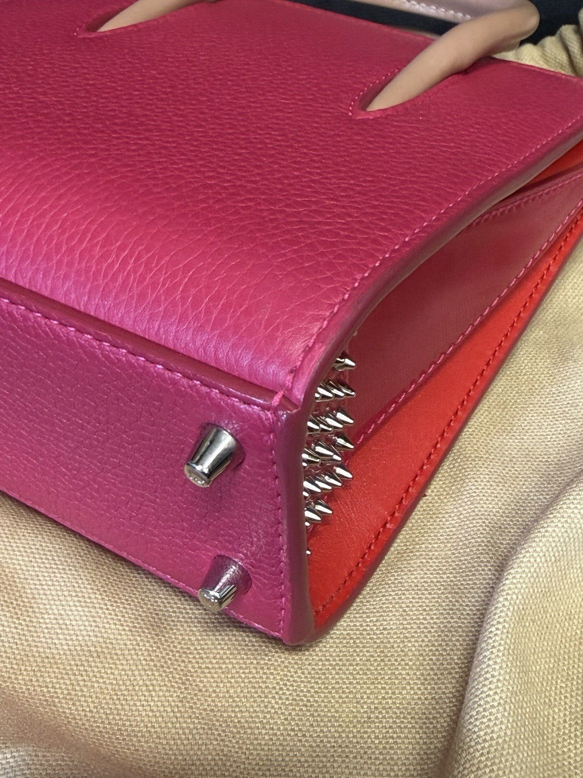 Christian Louboutin Nano Paloma Bag Pink Removable Chain Strap (view 8)