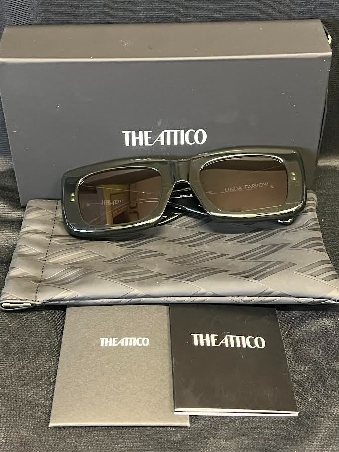 THE ATTICO x LINDA FARROW MARFA SUNGLASSES MILITARY GREEN ATTICO3C34SUN 140mm — view 4