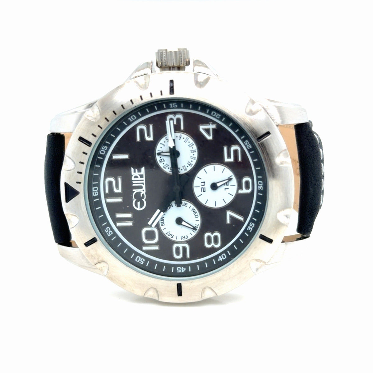 Equipe Turbo 44mm Black Leather Strap Men's Watch EQUT102 (view 1)